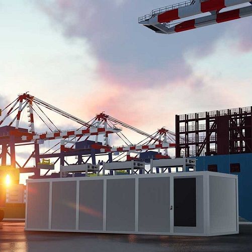 Data Center Competence von AKQUINET - Mobil. modular und kompakt - Rechenzentrumslösungen von AKQUINET. Ein Rechenzentrum Container im Hafen.